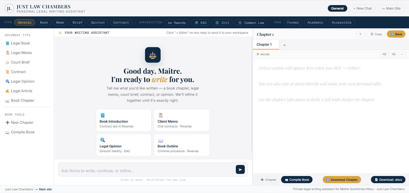 Nziza AI Legal Writing Assistant preview
